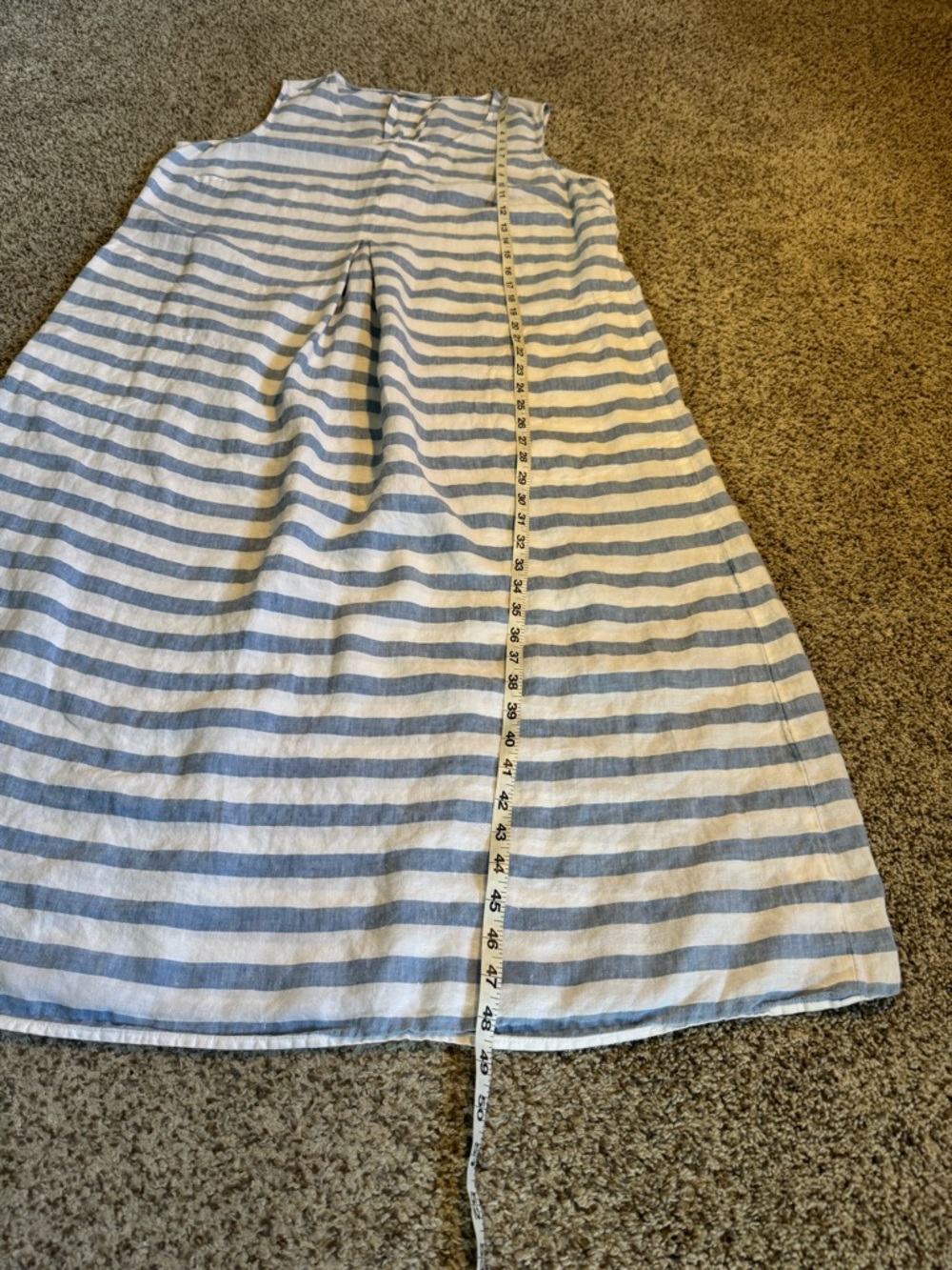 J. Jill Blue and White Striped Linen Dress - 1X - Picture 6 of 8
